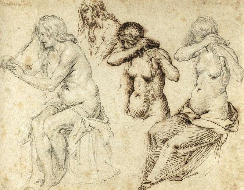 Four Studies of a Woman ds, GHEYN, Jacob de II